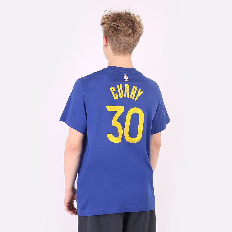 мужская синяя футболка Nike Golden State Warriors NBA T-Shirt DR6374-496 - цена, описание, фото 4